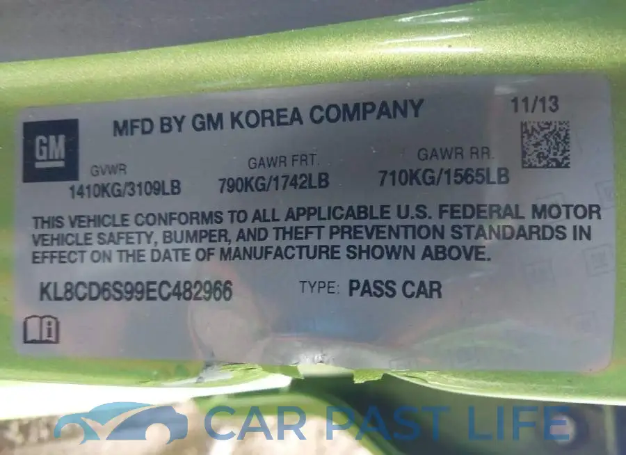 KL8CD6S99EC482966# 9
