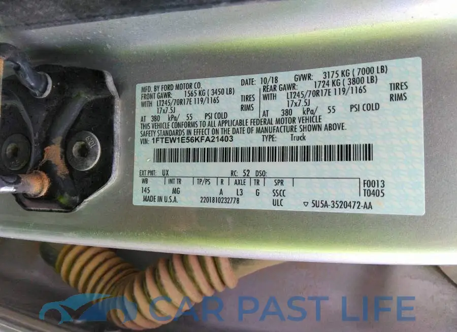1FTEW1E56KFA21403# 9