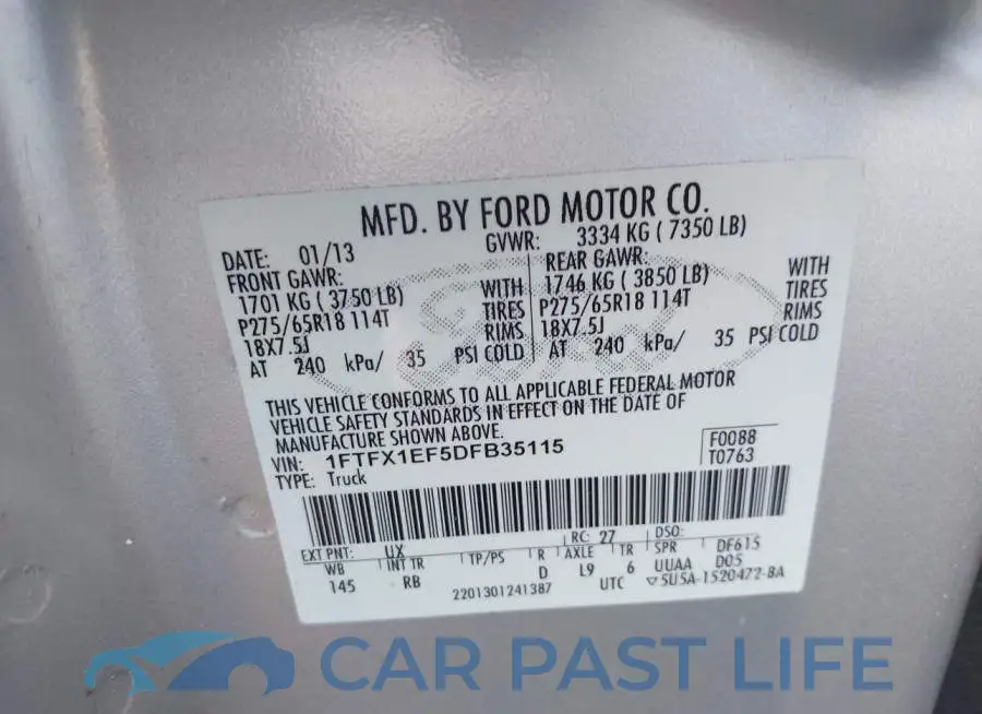 1FTFX1EF5DFB35115# 9