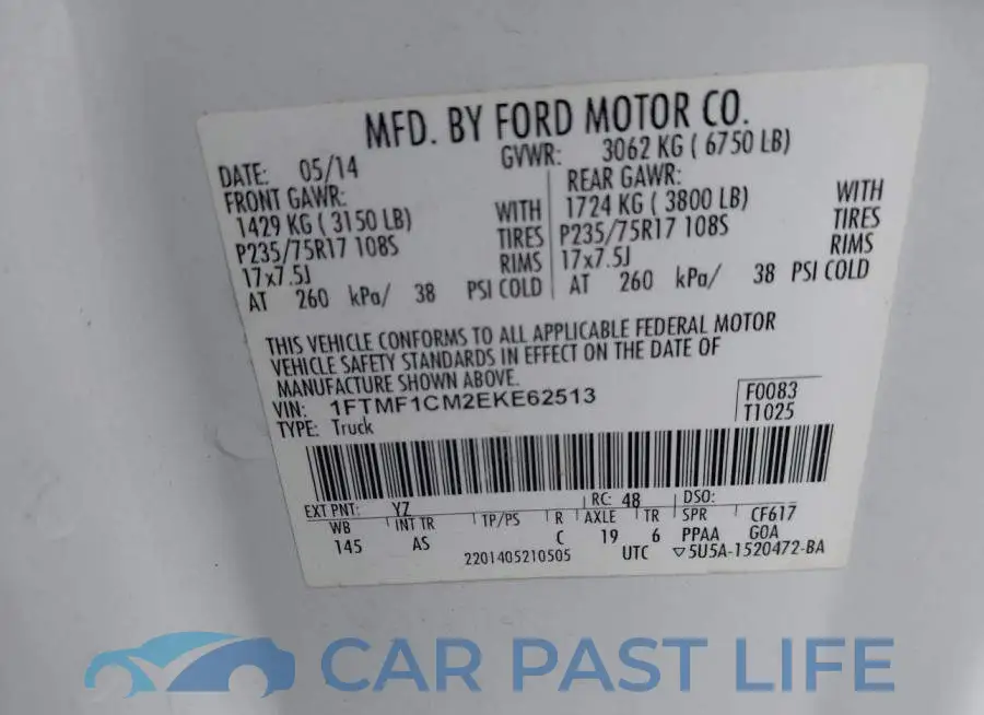 1FTMF1CM2EKE62513# 9