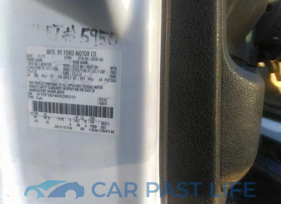 1FTPF1EF4DKD55313# 9