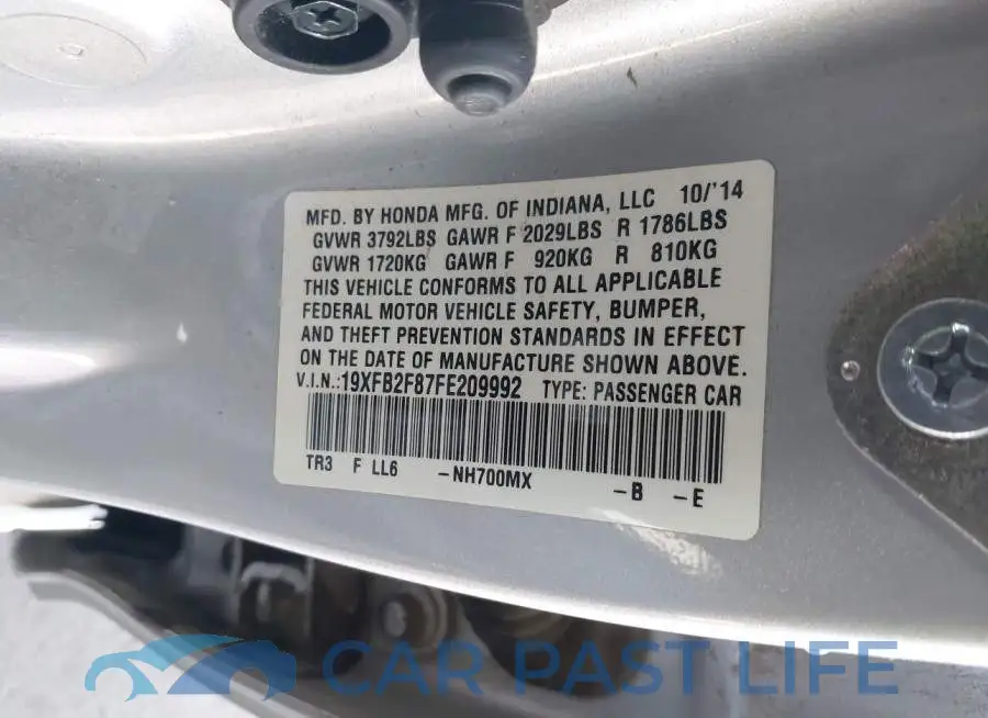 19XFB2F87FE209992# 9