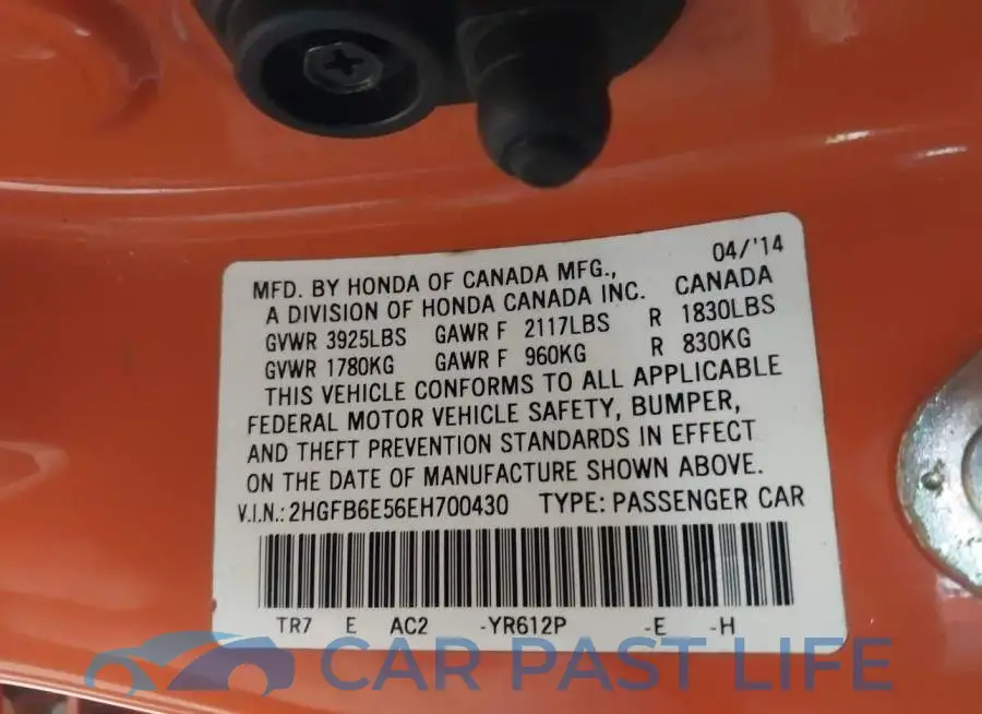 2HGFB6E56EH700430# 9