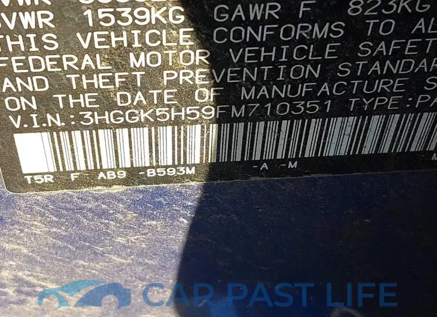 3HGGK5H59FM710351# 9