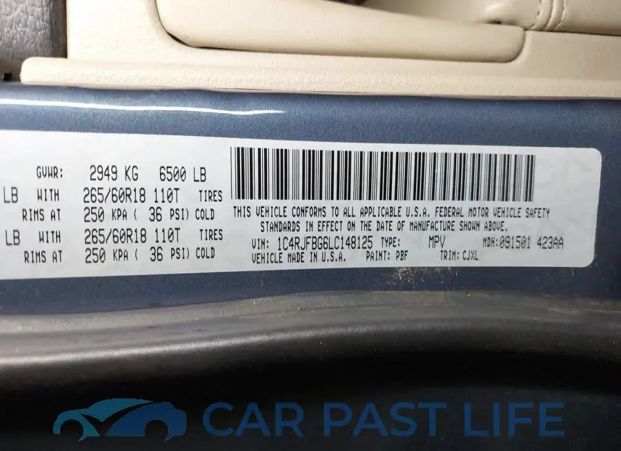1C4RJFBG6LC148125# 9