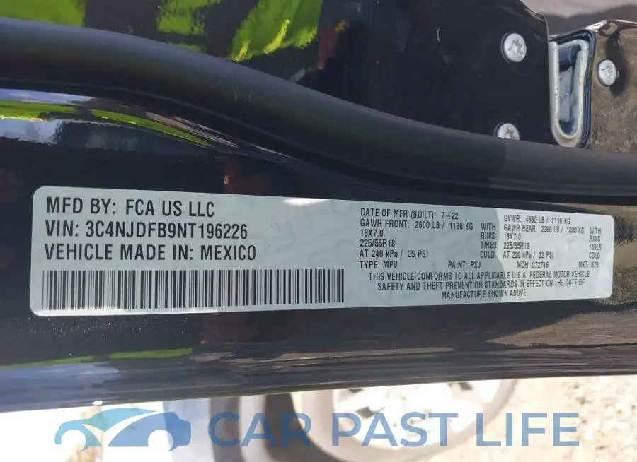 3C4NJDFB9NT196226# 9