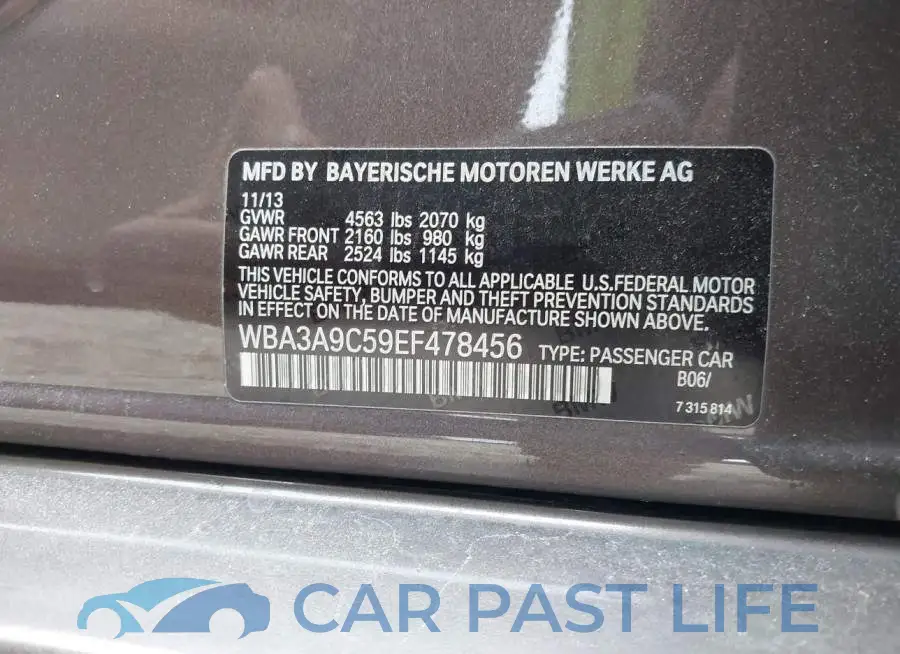 WBA3A9C59EF478456# 9