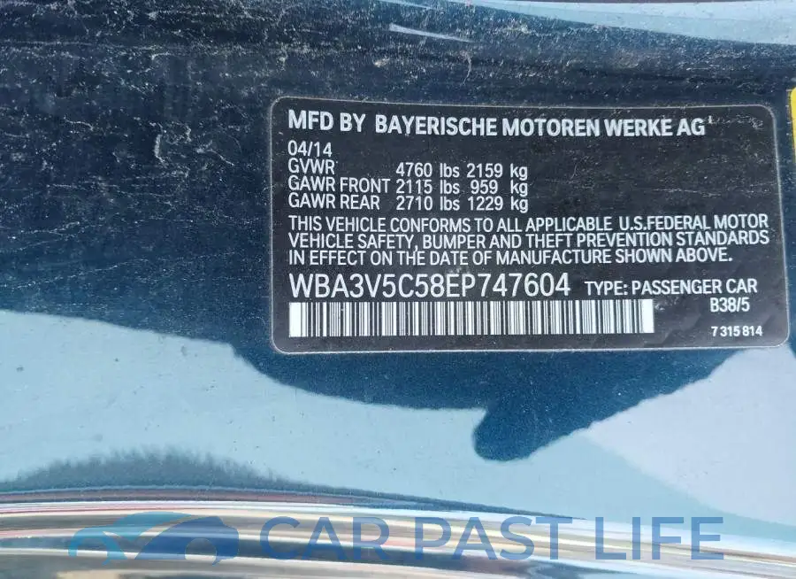 WBA3V5C58EP747604# 9