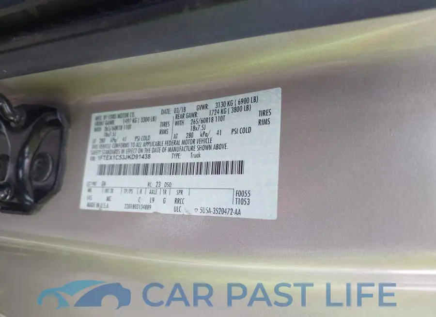 1FTEX1C53JKD91438# 9