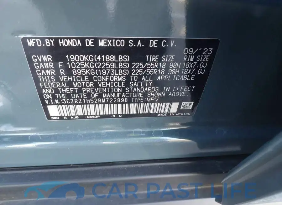 3CZRZ1H52RM722898# 9