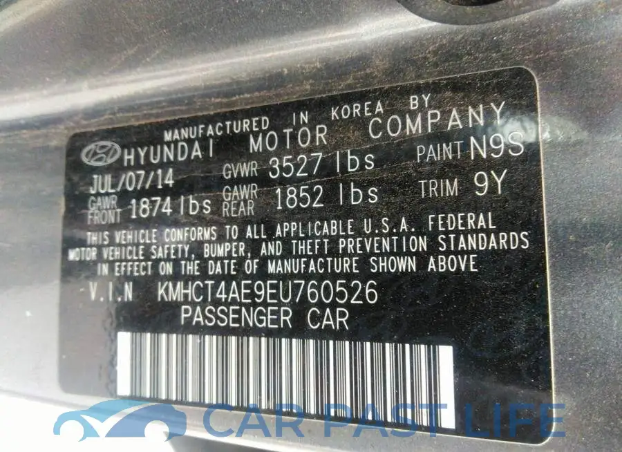 KMHCT4AE9EU760526# 9