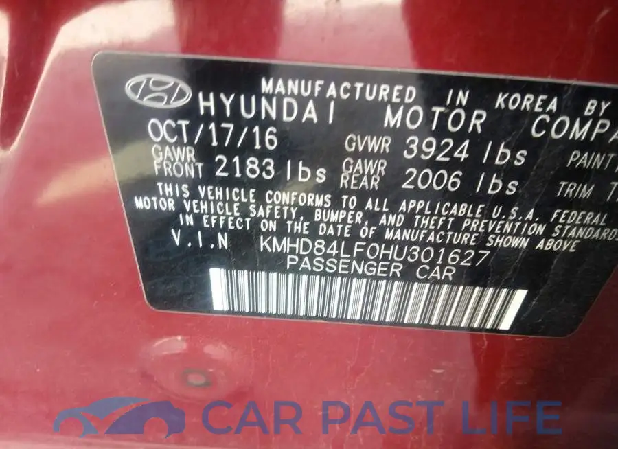KMHD84LF0HU301627# 9