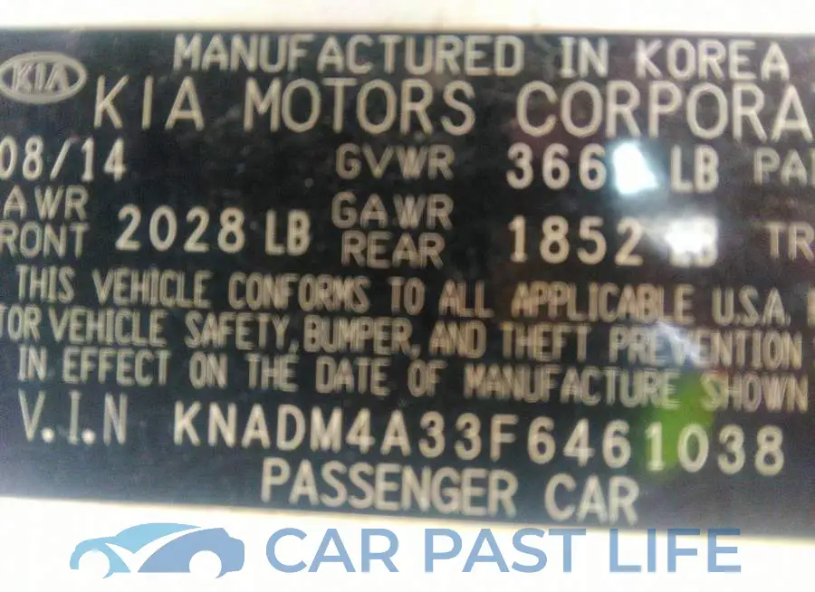 KNADM4A33F6461038# 9
