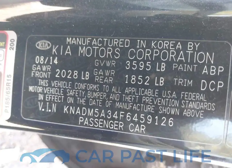 KNADM5A34F6459126# 9