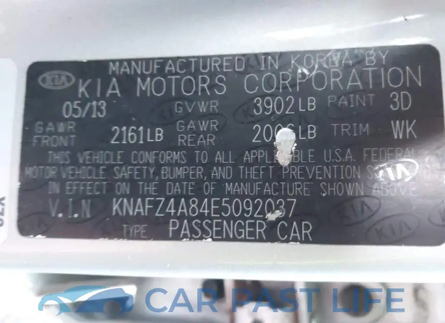KNAFZ4A84E5092037# 9