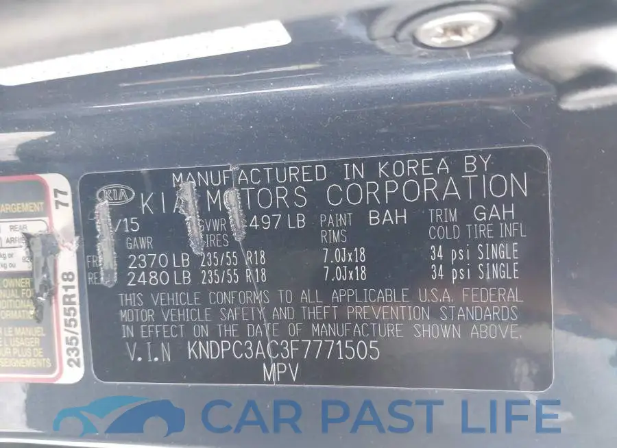 KNDPC3AC3F7771505# 9