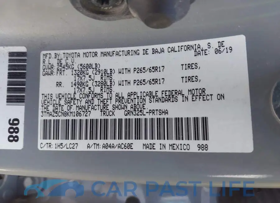 3TMAZ5CN8KM106727# 9