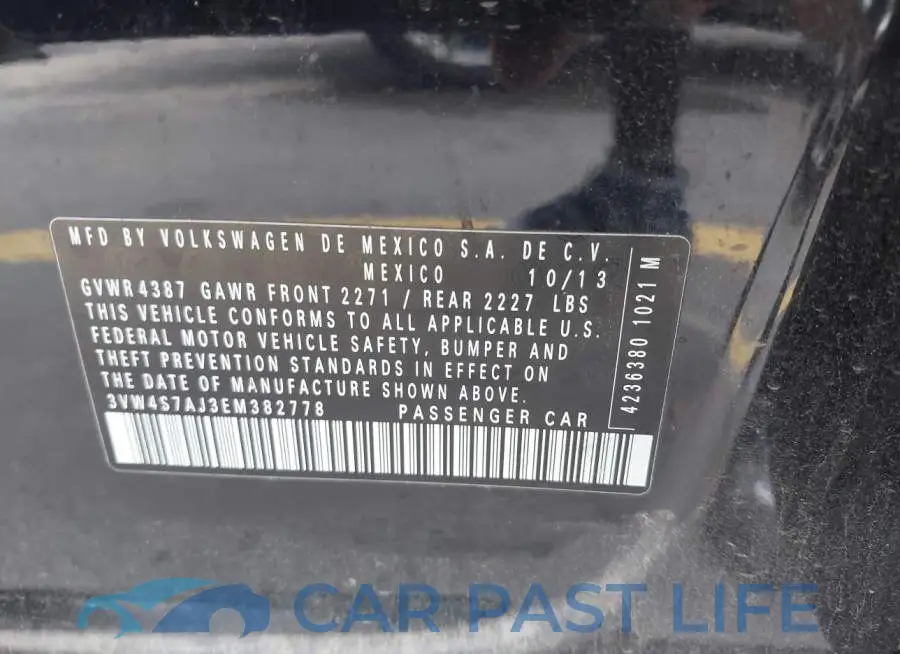 3VW4S7AJ3EM382778# 9