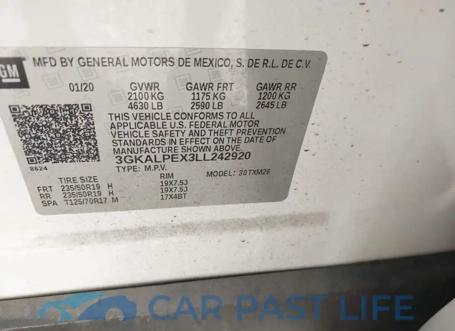 3GKALPEX3LL242920# 9