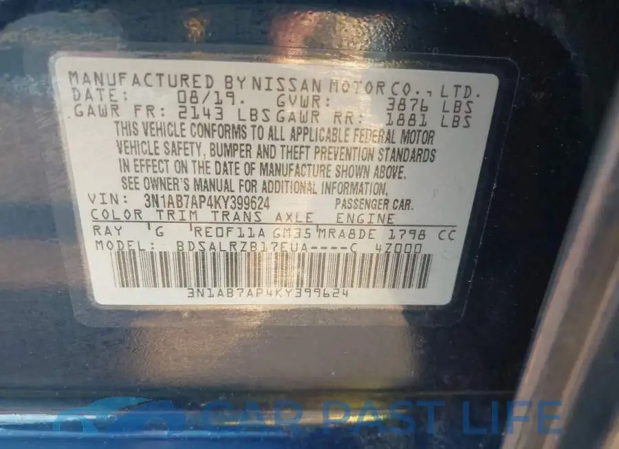 3N1AB7AP4KY399624# 9