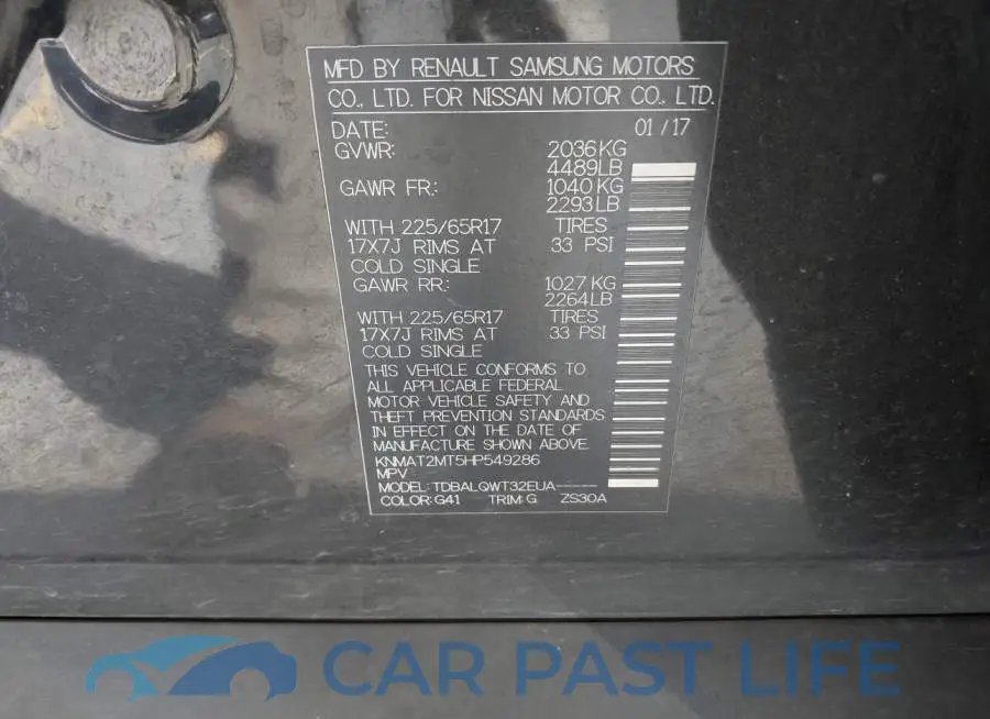 KNMAT2MT5HP549286# 9