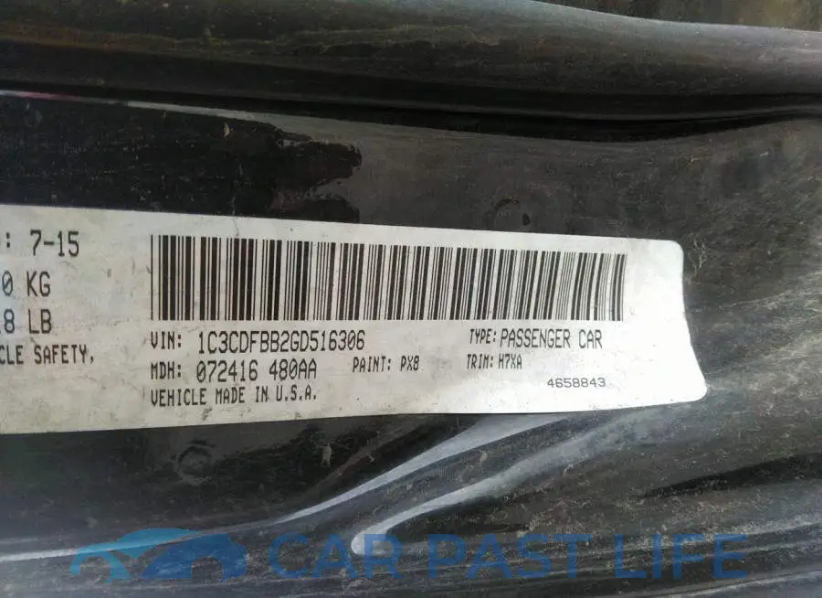 1C3CDFBB2GD516306# 9