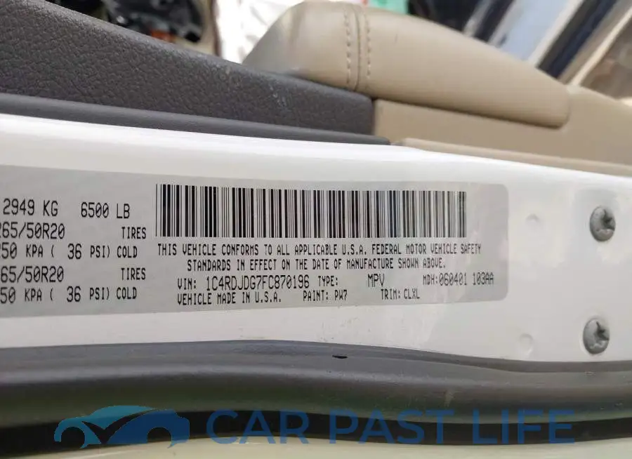 1C4RDJDG7FC870196# 9