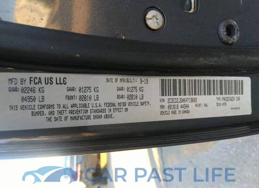 2C3CDZJGXKH719602# 9
