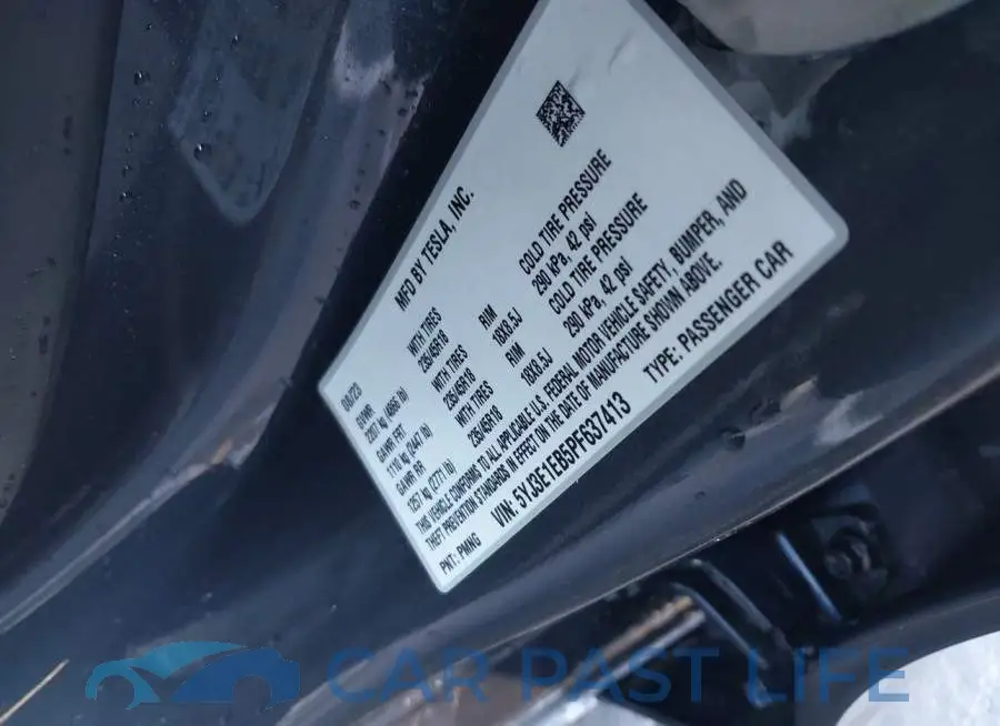 5YJ3E1EB5PF637413# 9