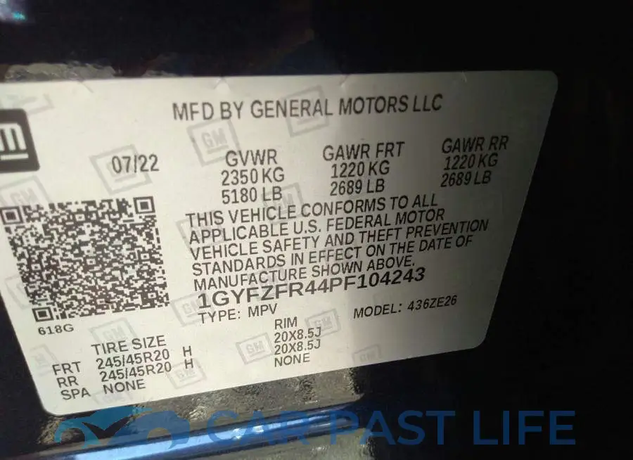 1GYFZFR44PF104243# 9