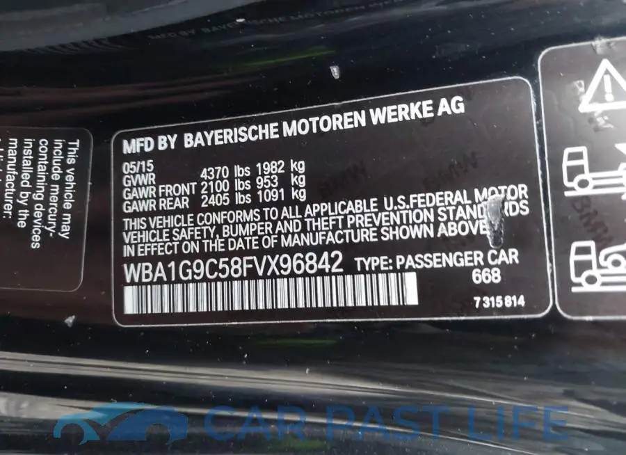 WBA1G9C58FVX96842# 9
