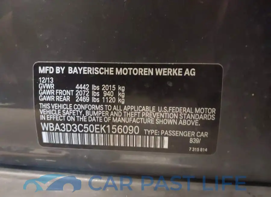WBA3D3C50EK156090# 9
