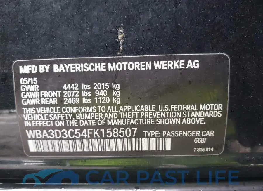 WBA3D3C54FK158507# 9