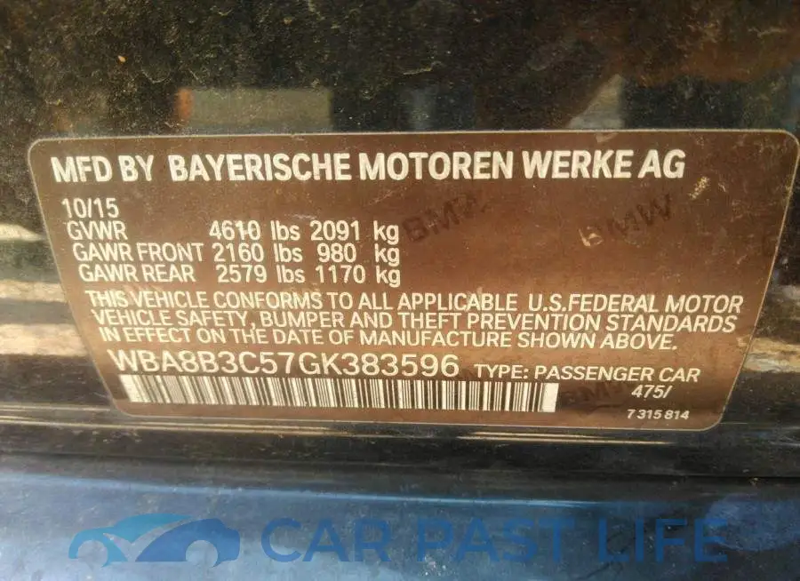 WBA8B3C57GK383596# 9