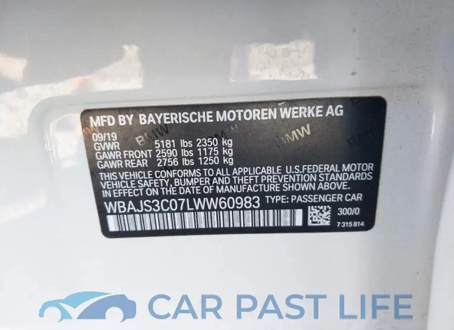 WBAJS3C07LWW60983# 9