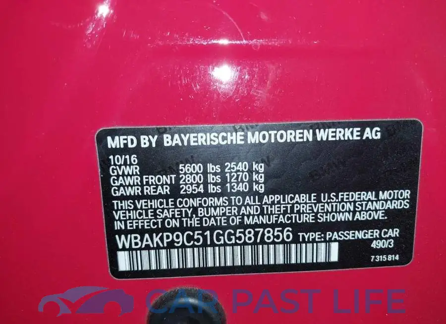 WBAKP9C51GG587856# 9
