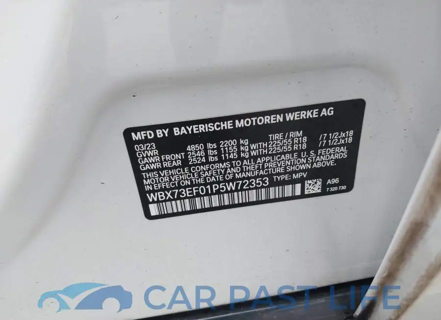 WBX73EF01P5W72353# 9