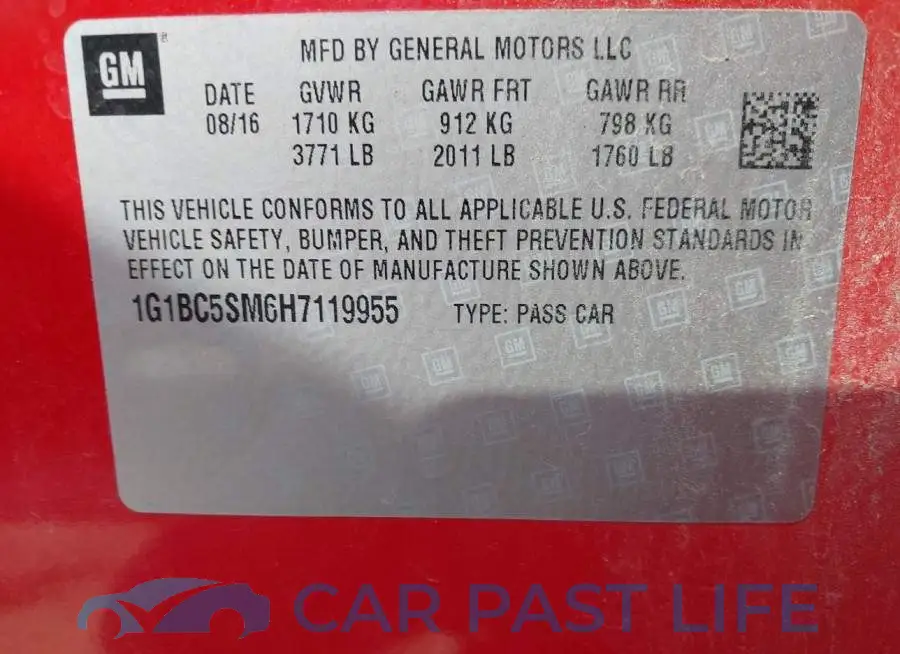 1G1BC5SM6H7119955# 9
