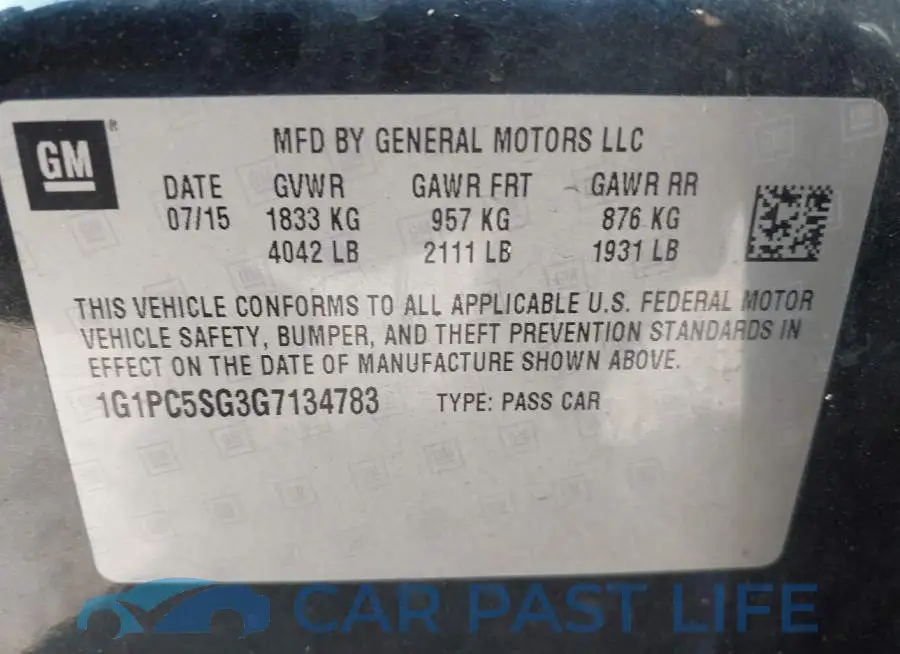 1G1PC5SG3G7134783# 9
