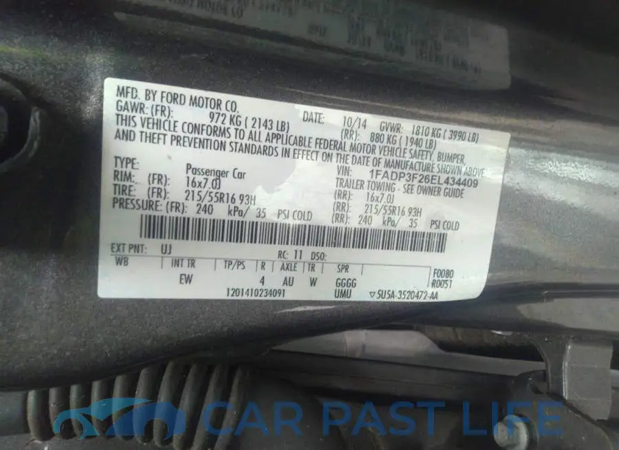 1FADP3F26EL434409# 9