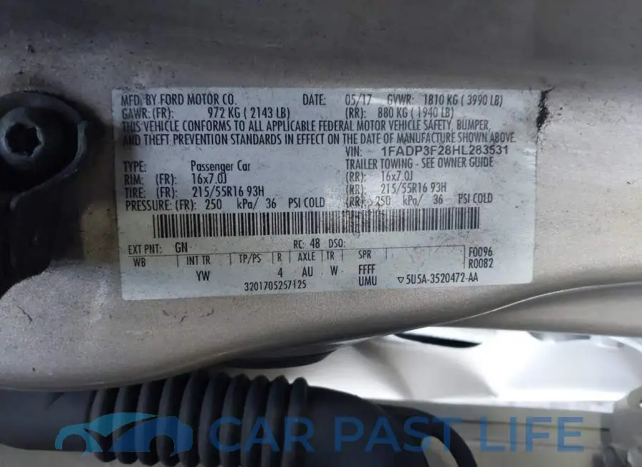 1FADP3F28HL283531# 9