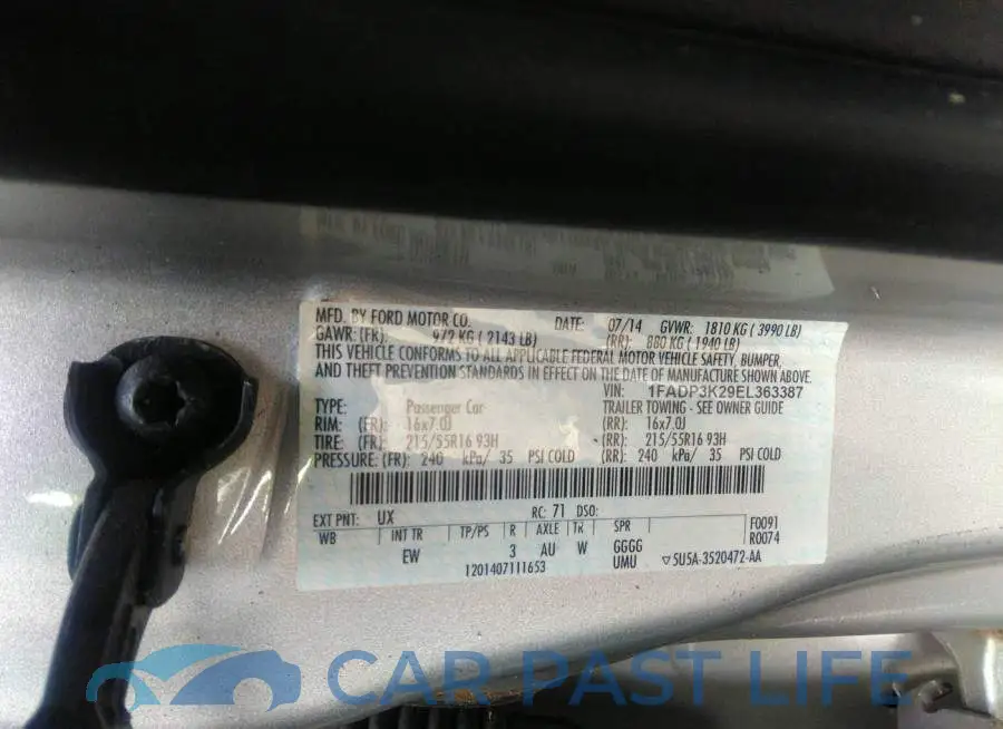 1FADP3K29EL363387# 9