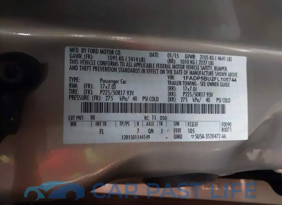 1FADP5BU2FL105744# 9