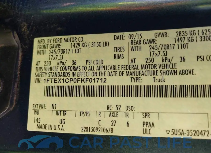 1FTEX1CP0FKF01712# 9