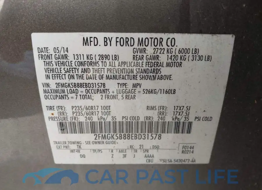 2FMGK5B88EBD31578# 9