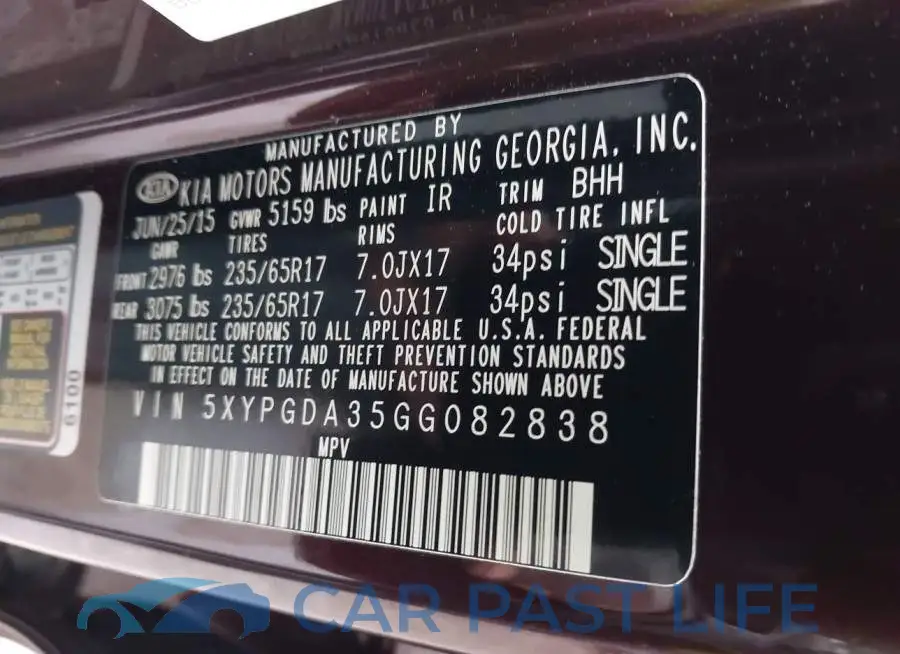 5XYPGDA35GG082838# 9