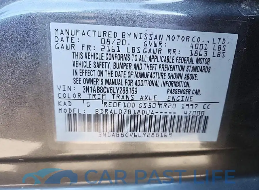3N1AB8CV6LY288169# 8