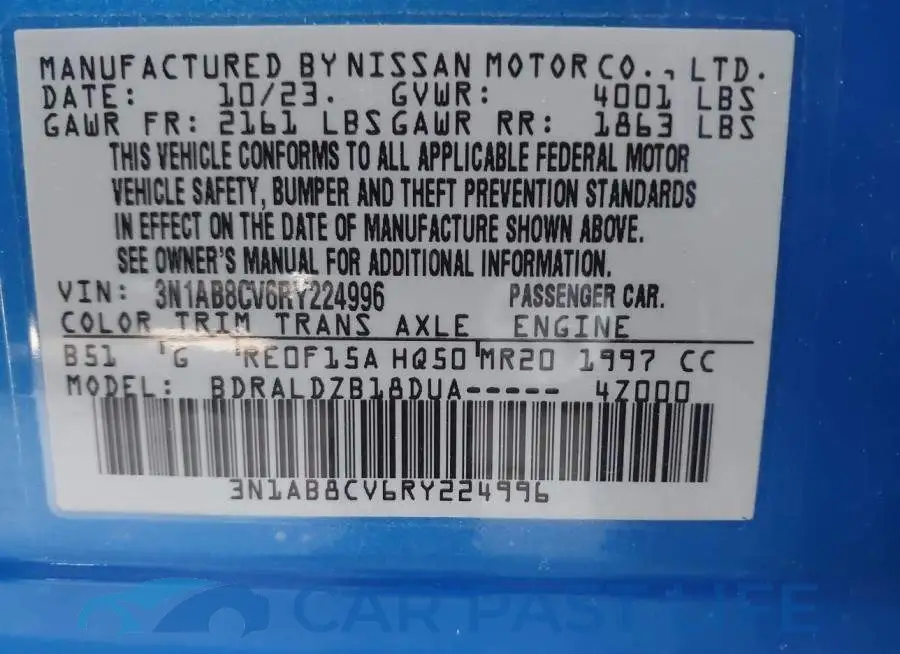 3N1AB8CV6RY224996# 9