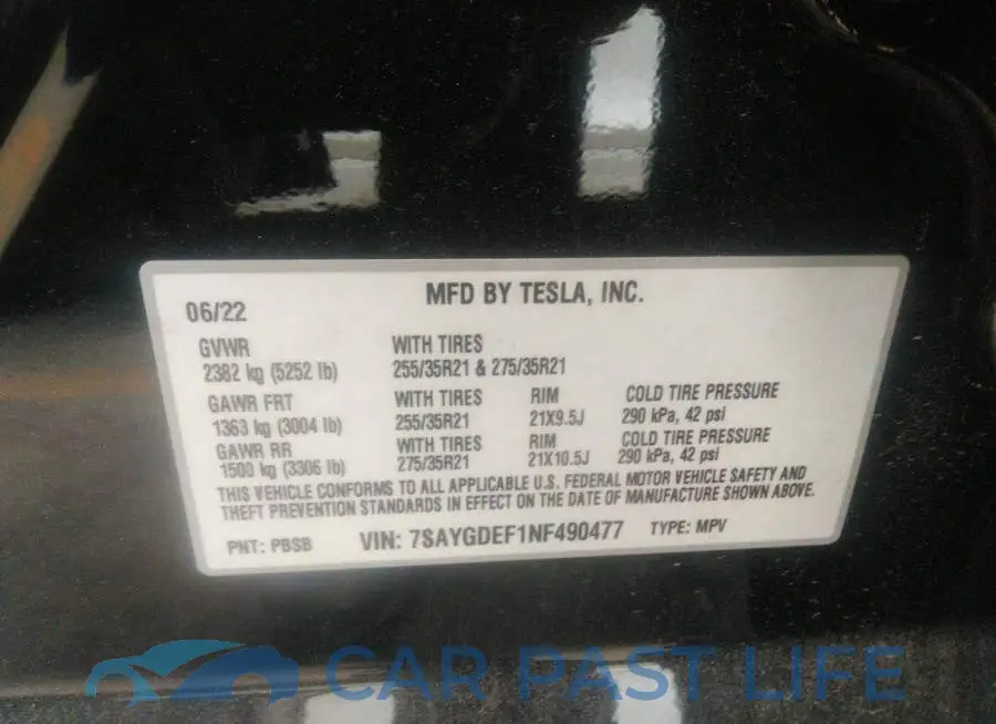 7SAYGDEF1NF490477# 9