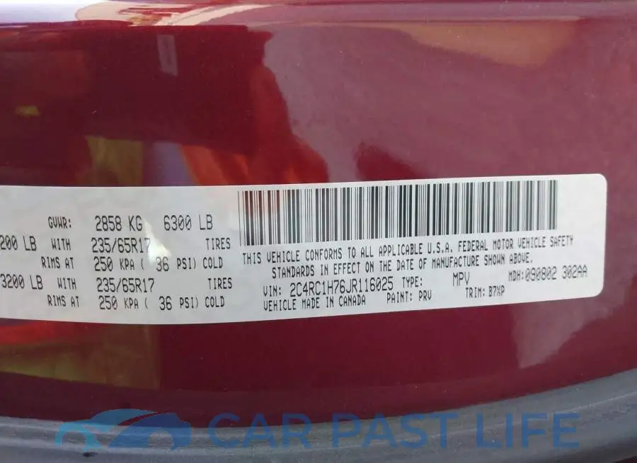 2C4RC1H76JR116025# 9